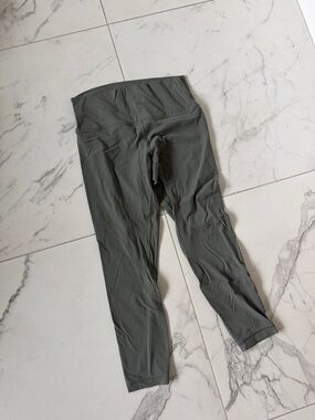 High-Waist Olive Green Workout Leggings lulu align